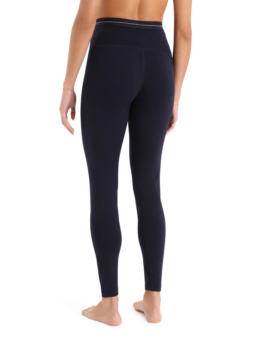 Leggings Icebreaker Merino 260 Tech High Rise Femme Bleu Marine | FR 1532KORI